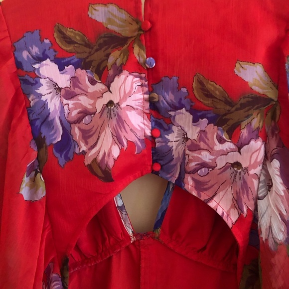 Red floral ASOS DESIGN Mini dress - Picture 4 of 6